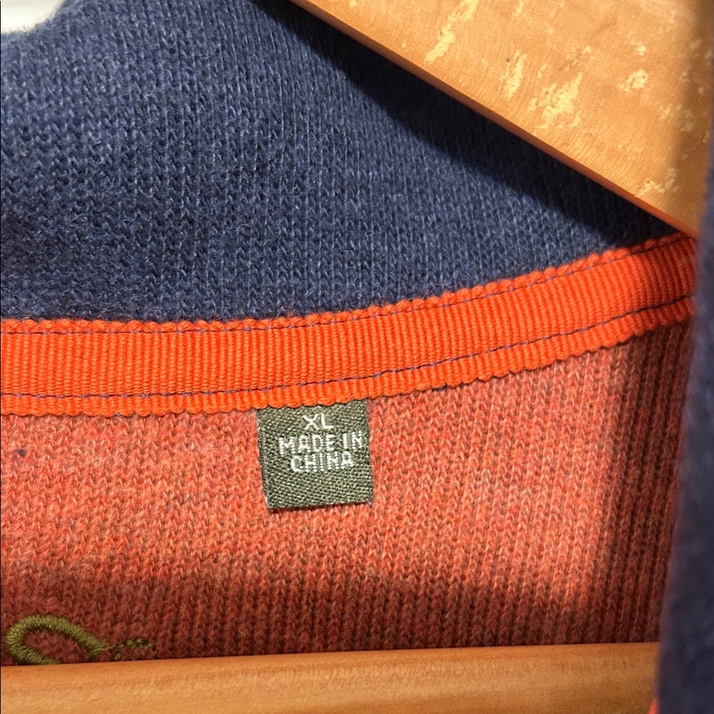 Orvis Men's Navy Zip-Up Sweater - Picture 3 of 4